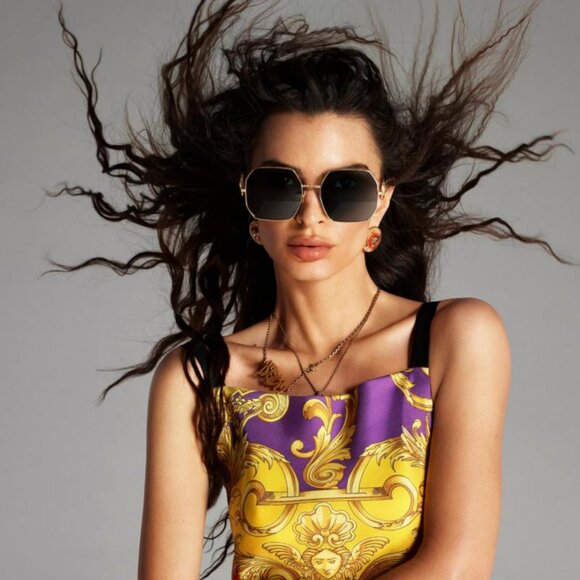 FINAL PRICE NEW VERSACE VE2248 100287 GOLD GREY SUNGLASSES main image 9